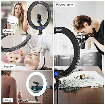 19" LED Ring Light with Stand and Phone Holder