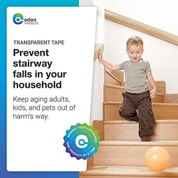 Clear Stair Treads Non Slip for Wooden Steps Indoor & Outdoor with Roller [15 Pcs 24''x 4''] - Peel ...