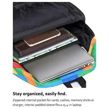 HotStyle TRENDYMAX School Backpack for Boys, Durable Elementary Bookbag Cute for Kids, Colorful Blocks