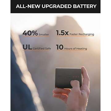 ORORO Women's Heated 800-Fill Down Jacket with Battery, Lightweight Heated Down Coat (Charger Not Included) (Black, 2XL)