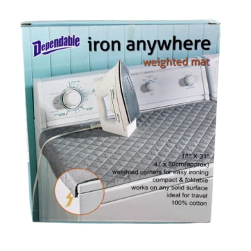 Quilted Magnetic Ironing Mat Iron Anywhere Portable Ironing Pad Ironing Board Alternative Cover Gray