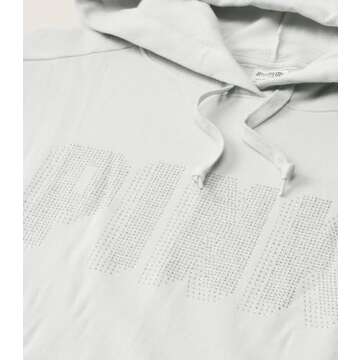 Victoria's Secret Women's PINK Logo Campus Hoodie Sweatshirt, Light Grey, (XXL)