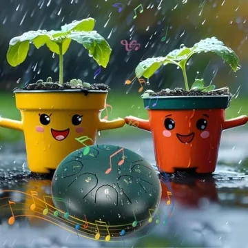 Outdoor Rain Drum 6-Inch 8 Notes for Garden