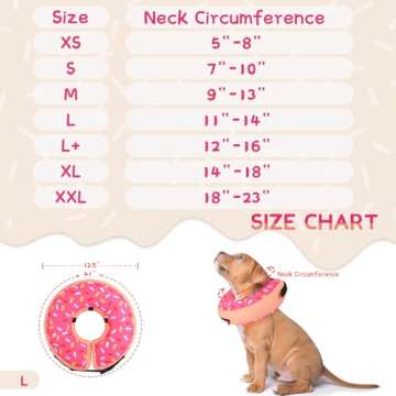 Supet Inflatable Dog Cone Collar Alternative After Surgery, Dog Neck Donut Collar Recovery E Collar, Soft Dog Cone for Small Medium Large Dogs