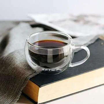 BTaT- Glass Tea Pot Set, Set of 4, Tea Set, Tea Cups, Tea Pot, Glass Tea Cup, Tea Kettles Stovetop, Tea Set for Adults, Glass Tea Kettle, Tea Kettle with Infuser, Double Wall Glass