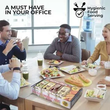 Grab-n-Go Condiment Packs - 50 Single Serve Pouches of Each: Ketchup, Mustard, Relish, and Mayo - Great for Picnics, Boxed Lunch, BBQ, Travel, Picnic and Parties (200 Condiment Packets Total)