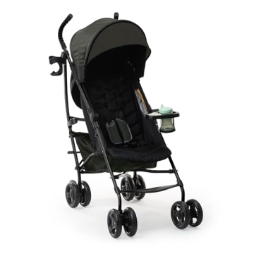 Summer by Ingenuity 3Dlite Convenience Stroller - Lightweight Travel with Canopy, Cup Holder, Snack ...