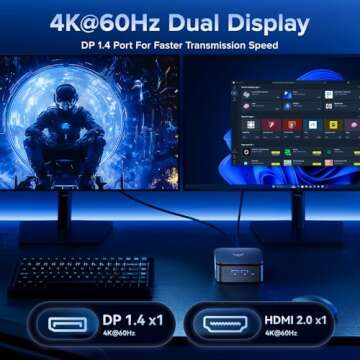 KAMRUI Essenx E1 Mini PC with 4K Support and 512GB SSD