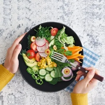 ECOHAGOU Serving Bowls Set of 4 - Lightweight Bamboo Fiber