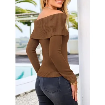 Luxurious PRETTYGARDEN Women's Off Shoulder Sweater
