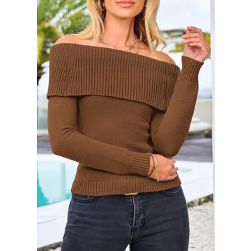 Luxurious PRETTYGARDEN Women's Off Shoulder Sweater