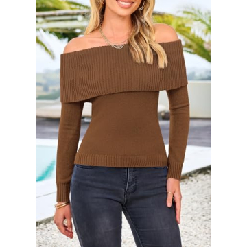 Luxurious PRETTYGARDEN Women's Off Shoulder Sweater