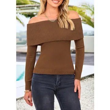 Luxurious PRETTYGARDEN Women's Off Shoulder Sweater