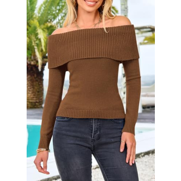 Luxurious PRETTYGARDEN Women's Off Shoulder Sweater