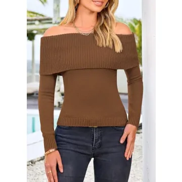 Luxurious PRETTYGARDEN Women's Off Shoulder Sweater