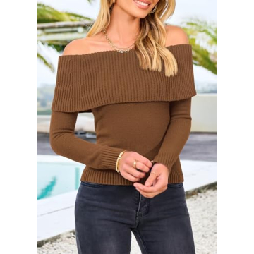 Luxurious PRETTYGARDEN Women's Off Shoulder Sweater
