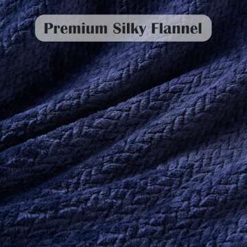 NEWCOSPLAY Super Soft Dark Navy Throw Blanket for All Seasons