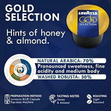 Lavazza Blue Capsules Coffee Pods, Best Value Pack 2 x 50 each, 100 ct, Top Class, Gold Selection for Lavazza LB Machines (all types)
