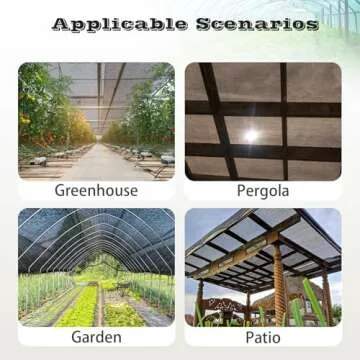 Joepen Black Shade Cloth with Grommets, Greenhouse Garden Shade Cover Plant Shades from Sun (Black-70%, 6‘ x 9’)