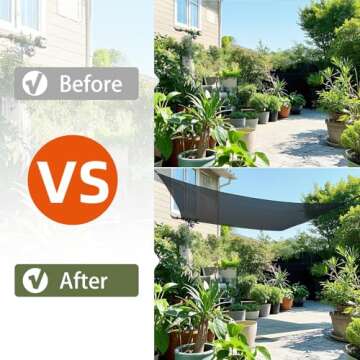 Joepen Black Shade Cloth with Grommets, Greenhouse Garden Shade Cover Plant Shades from Sun (Black-70%, 6‘ x 9’)