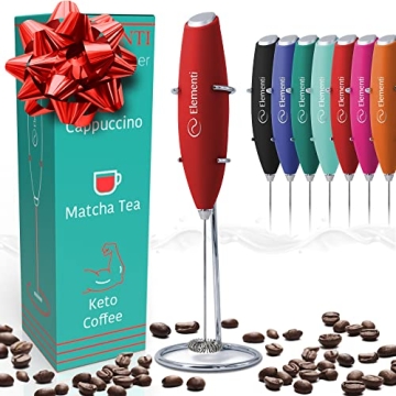 Electric Milk Frother Handheld for Perfect Coffee Beverages