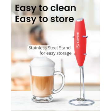 Electric Milk Frother Handheld for Perfect Coffee Beverages