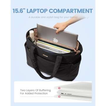 Stylish LOVEVOOK Tote Bag for Work and Travel