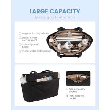 Stylish LOVEVOOK Tote Bag for Work and Travel