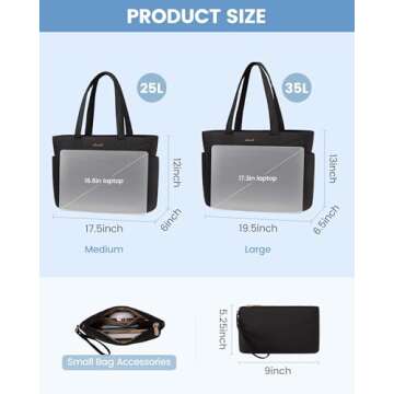 Stylish LOVEVOOK Tote Bag for Work and Travel