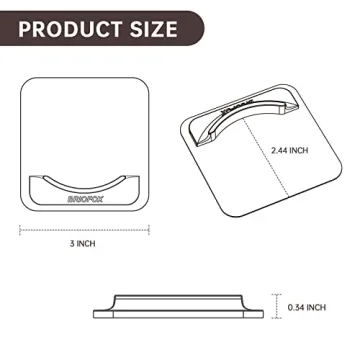 BRIOFOX No Drilling Adhesive Shower Rod Holder, 2-pack