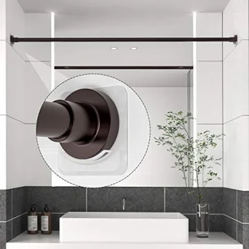 BRIOFOX No Drilling Adhesive Shower Rod Holder, 2-pack