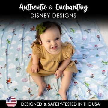 Milk Snob Disney Pixar Baby Boy/Girl Swaddle Blanket, Soft Receiving, Security and Play, Toddler Infant Newborn Bedding, Baby Shower, Baby Registry Gender Neutral Gift (Toy Story) 34 * 34 inches