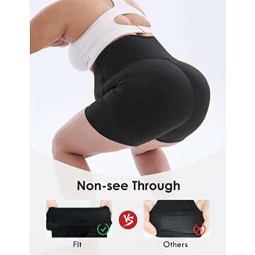 HOFISH Women's Maternity Yoga Shorts Over The Belly Summer Active Workout Running Pants Pockets Blac...