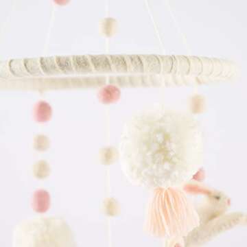 Mud Pie Nursery Bunny Mobile for Charming Nursery Decor
