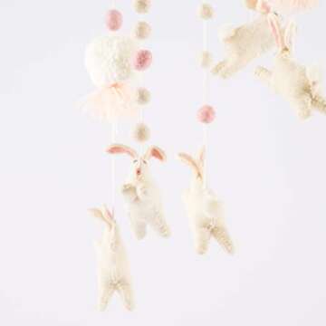 Mud Pie Nursery Bunny Mobile for Charming Nursery Decor