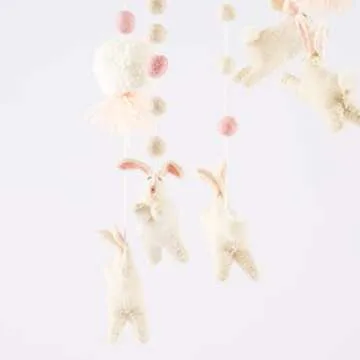 Mud Pie Nursery Bunny Mobile for Charming Nursery Decor