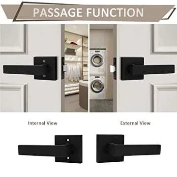 Probrico Matte Black Interior Passage Door Handles 10 Pack