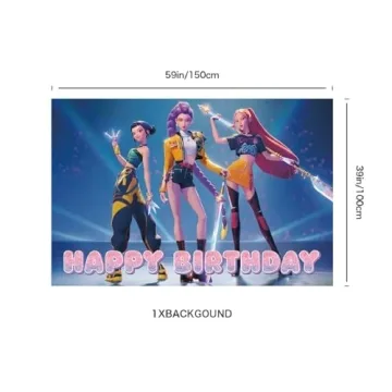 RTTUIOP Birthday Decorations Kit for K-Pop Fans and Parties