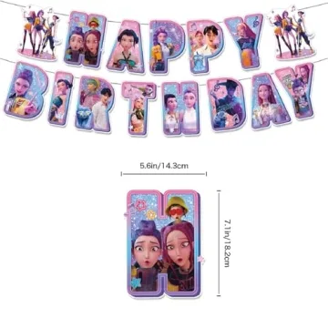 RTTUIOP Birthday Decorations Kit for K-Pop Fans and Parties