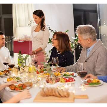 ysmile Premium Red Gift Bag for Women, Perfect for Celebrations