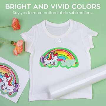 HTVRONT Clear Sublimation HTV Matte - 12" X 5FT Upgraded Sublimation Vinyl - Wash Durable Clear Dye Sub HTV for Light-Colored Cotton Fabric