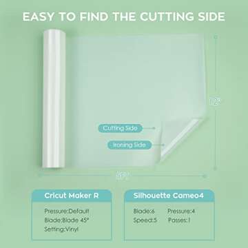 HTVRONT Clear Sublimation HTV Matte - 12" X 5FT Upgraded Sublimation Vinyl - Wash Durable Clear Dye Sub HTV for Light-Colored Cotton Fabric