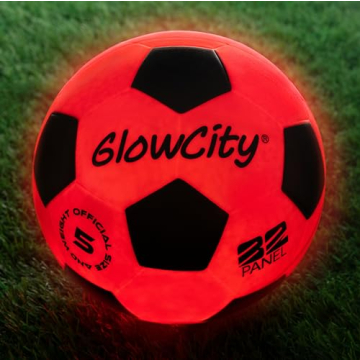 GlowCity Glow in The Dark Soccer Ball with LED Lights