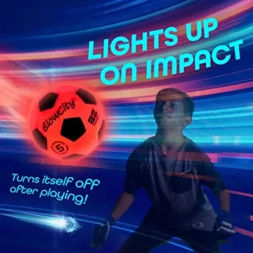 GlowCity Glow in The Dark Soccer Ball with LED Lights