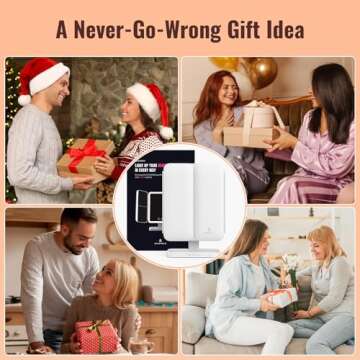 EASEHOLD Makeup Mirror with Lights, Rechargable Lighted Vanity Mirror with 116 LEDs, 1X/2X/3X Magnifying, 3-Color Mirror with LED Lights,5000 mAh Lighted Makeup Mirror, Adjustable Brightness/Angle