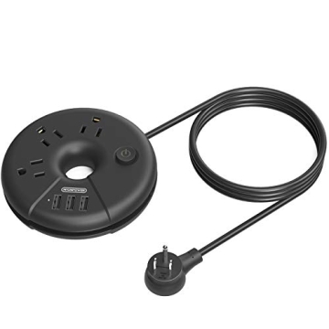 Versatile NTONPOWER 10 ft Power Strip with USB Charging