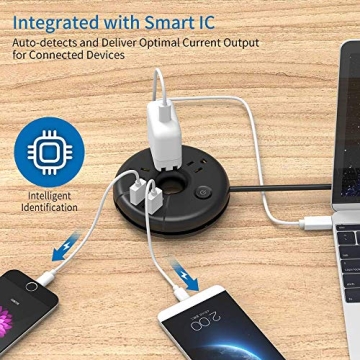 Versatile NTONPOWER 10 ft Power Strip with USB Charging