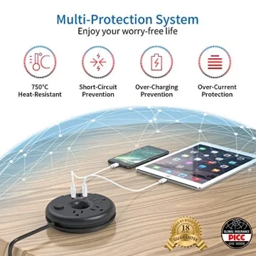 Versatile NTONPOWER 10 ft Power Strip with USB Charging