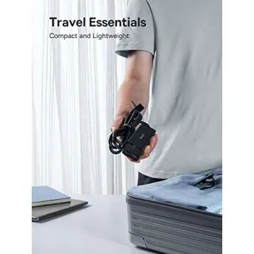 Baseus USB C Charger PowerCombo 65W - 6 in 1 Travel Power Strip USB C Desk Charging Station with 2AC Outlets, Fast Charging Extension Cord for Laptops iPhone Samsung iPad (100W Type C Cable Included)