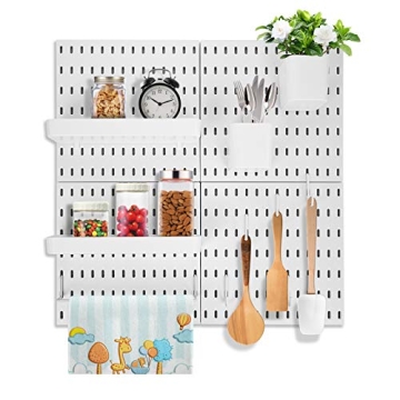 Versatile 4-Pack Pegboard Organizer Kits for Home and Office